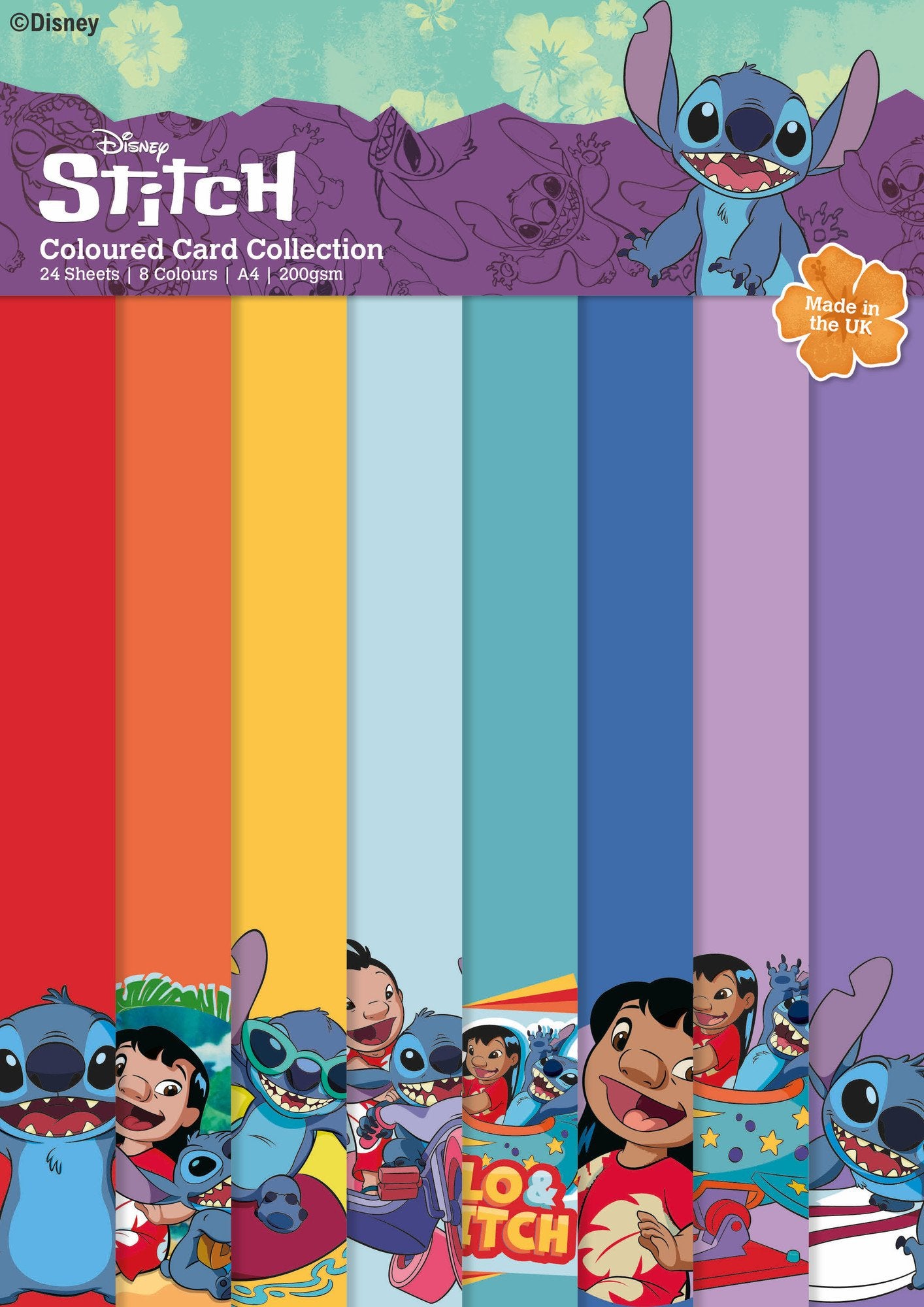 Creative Expressions Lilo & Stitch A4 Coloured Card Collection (DYP0038)