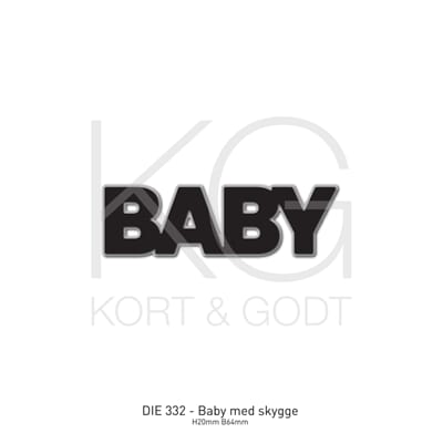Kort og Godt dies  K & G KG - Baby med skygge