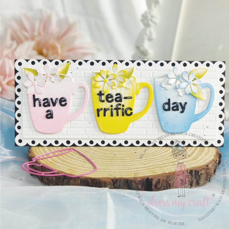 Dress My Craft cutting die - Basic Designer Dies Tea & Coffee Time (DMCD5489)