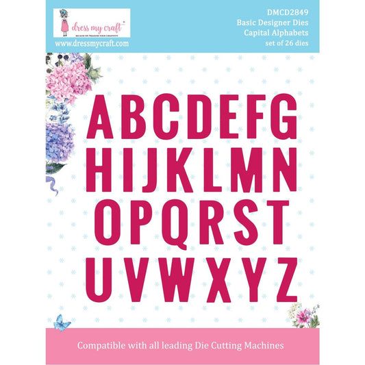 TILBUD! Dress My Craft cutting die Basic designer Capital Alphabets