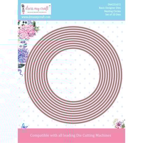 Dress My Craft Cutting Die Basic Designer Nesting Circles - flotte sirkeldies