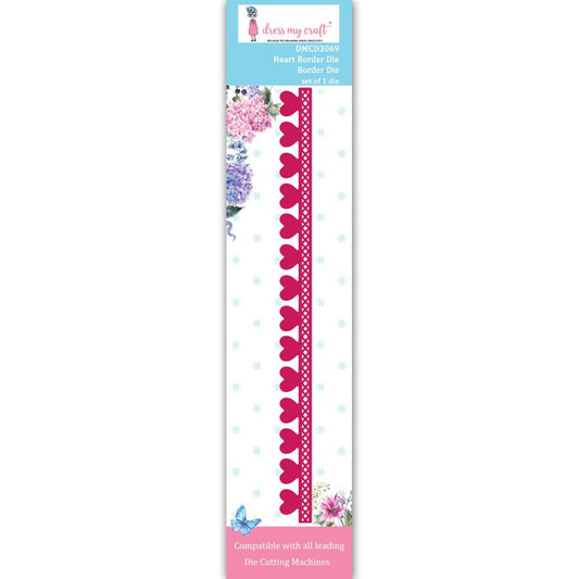 TILBUD! Dress My Craft cutting die Cutting Die Border Heart - hjertebord die