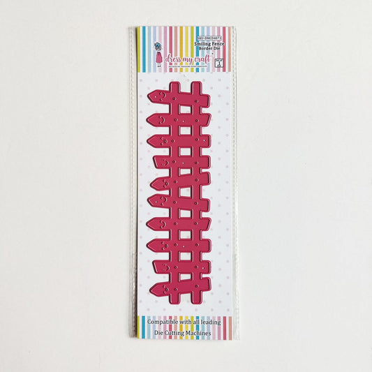 Dress My Craft Cutting Die Border Smiling Fence (DMCD4873)- gjerdedie smilende gjerde.:)
