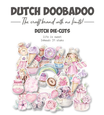 Dutch Doobadoo Life is sweet ! Dutch Die cuts 31 stk.