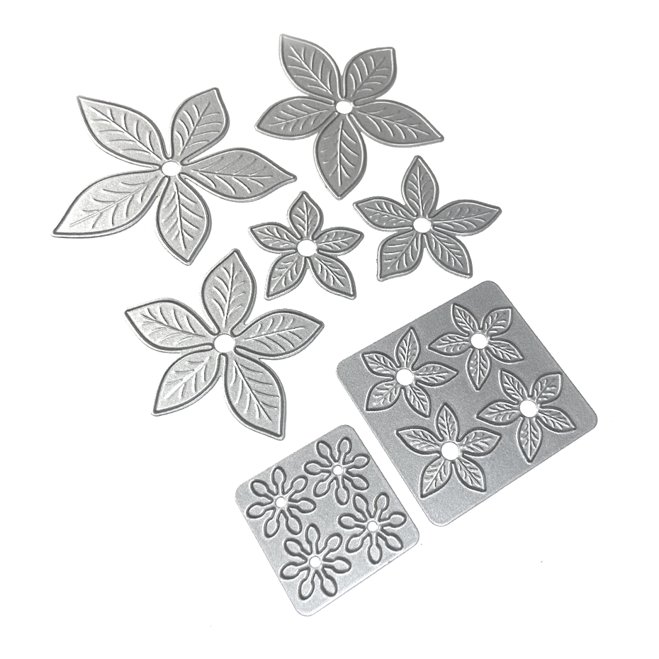 Elizabeth Craft designs Festive holly die poinsettia