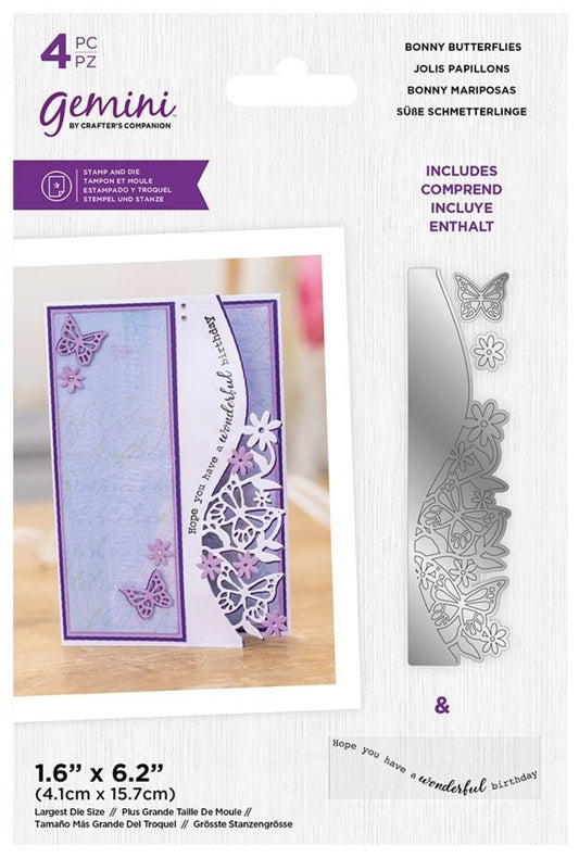 Gemini - Bonny butterflies stamp and die