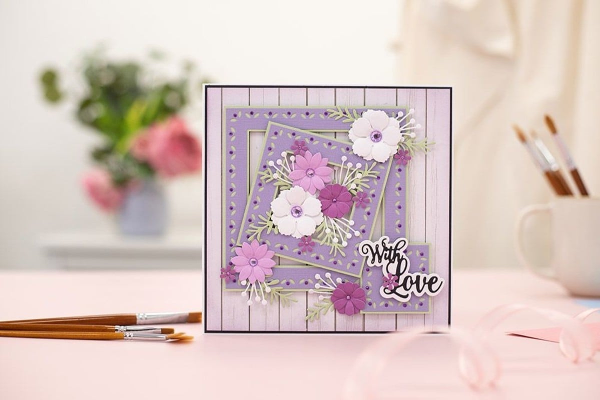 Gemini dies - Nesting Frame Ditsy Floral Square Frames Elements Dies (GEM-MD-ELE-DFSQ