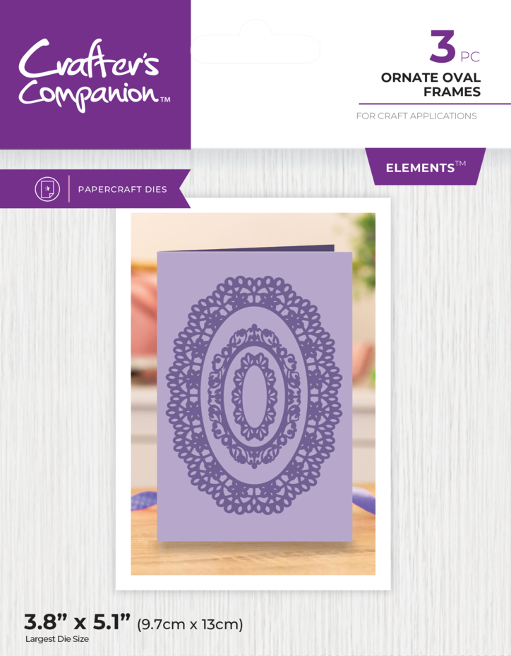 Crafters Companion Ornate Oval Frames Elements Dies (GEM-MD-ELE-OROV)