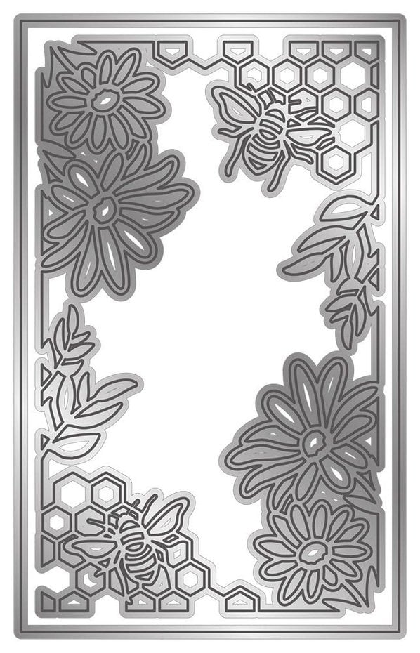 Gemini - Paper Piecing Happy Bees Create-a-Card Dies