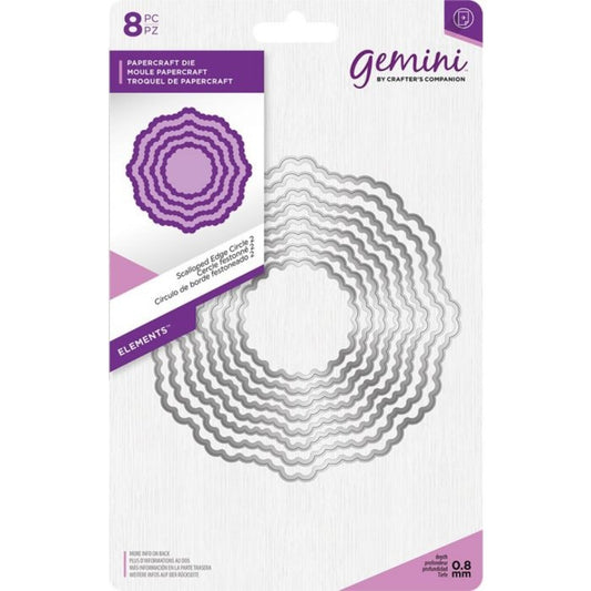 Gemini  Scalloped Edge Circle 2 Elements Dies  - sirkeldies med bølget kant