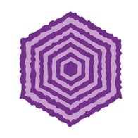 Torn Edge Hexagon Elements Dies Heksagon diessett med røffe kanter