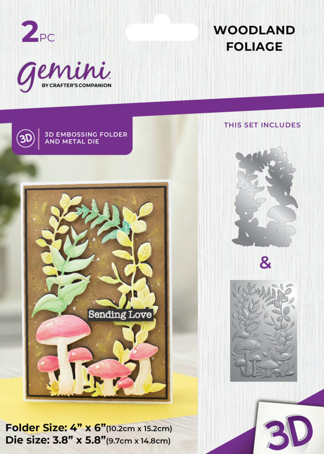 Gemini Butterflies and Blooms 3D Embossing Folder & Die (GEM-3DEF4-MD-Wofo)
