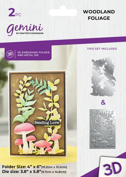 Gemini Butterflies and Blooms 3D Embossing Folder & Die (GEM-3DEF4-MD-Wofo)