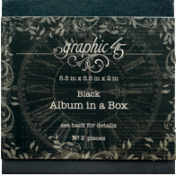 G45 Graphic 45  Album in a box, black/ album i boks - svart