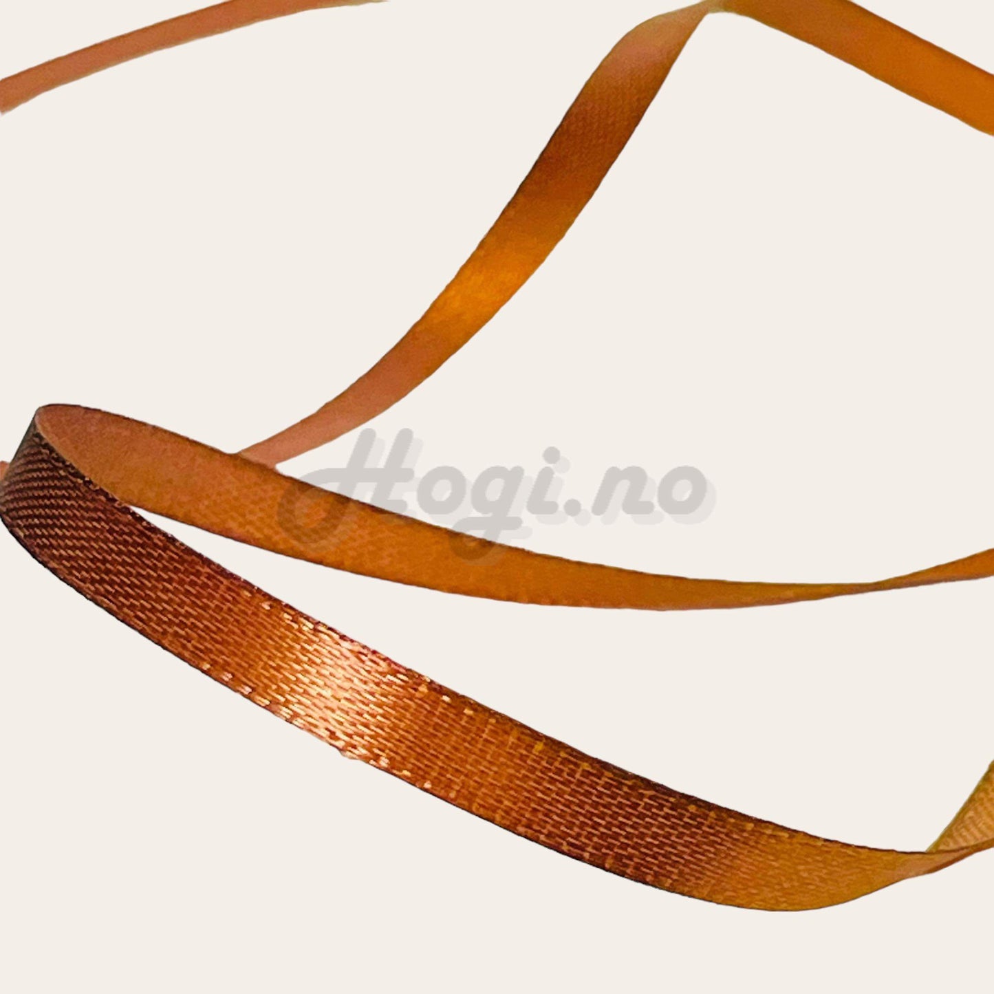 Silkebånd/ satinbånd - kastanje brun / chestnut brown