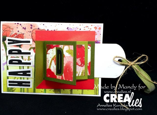 Crealies dies - pop up panel card / waterfall slider card - CLCZ301