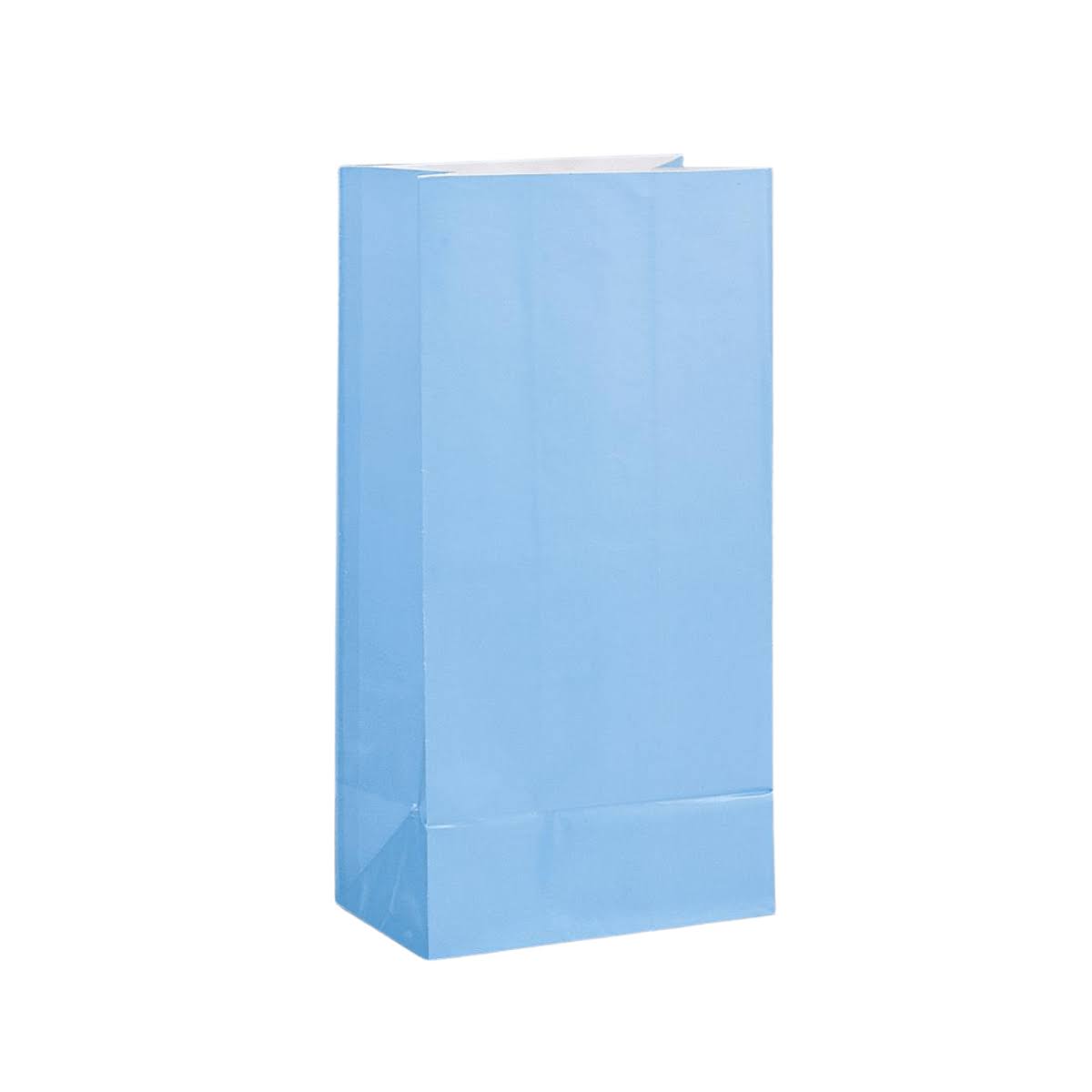Papirpose lys blå  6x12 cm 10 stk