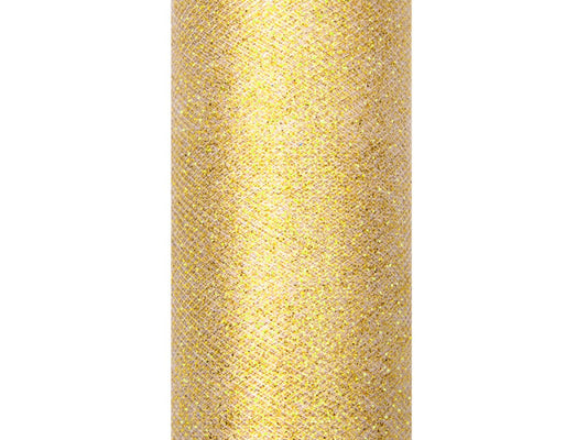 Tyll gull glitter 15,5cm selges pr.m