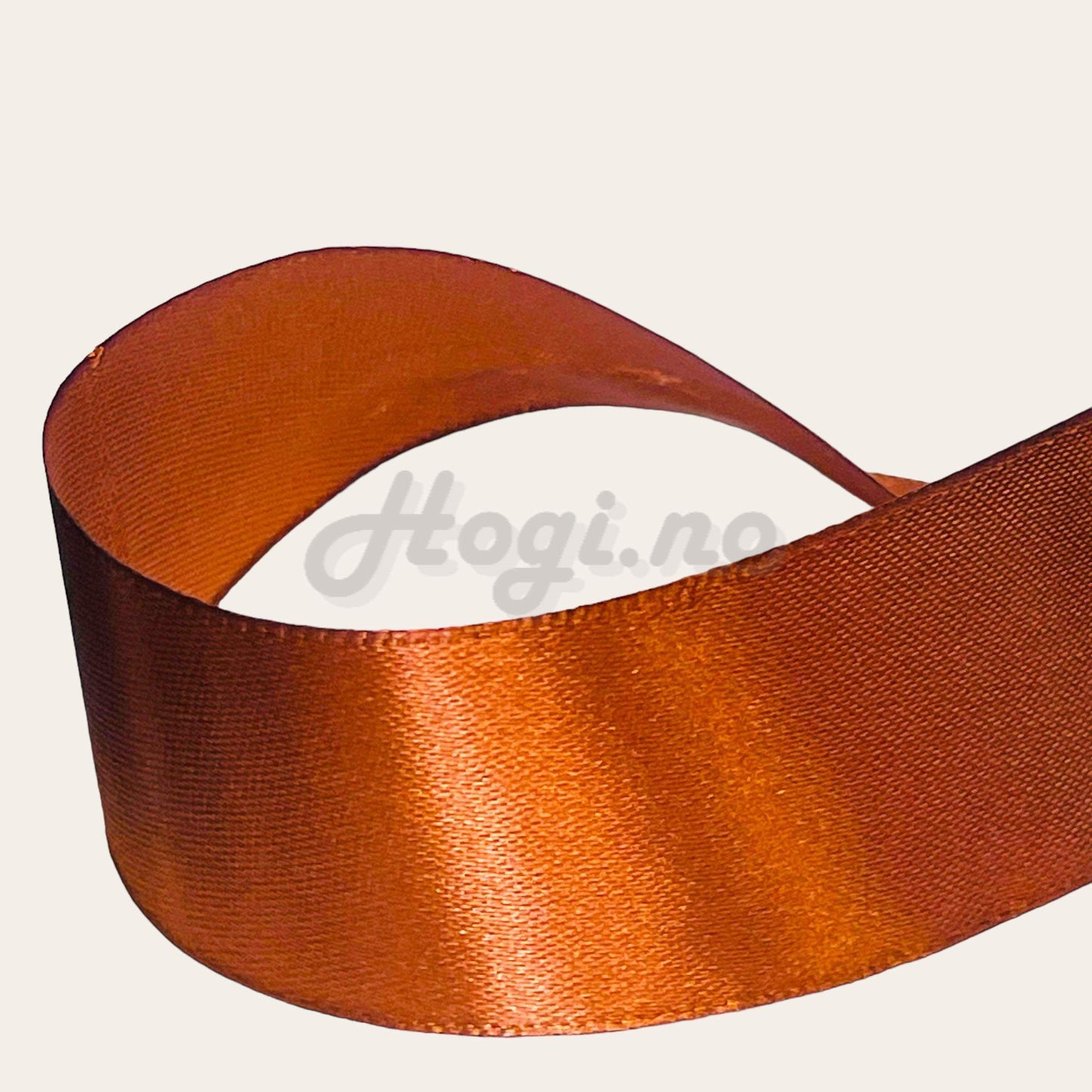 Silkebånd/ satinbånd - kastanje brun / chestnut brown