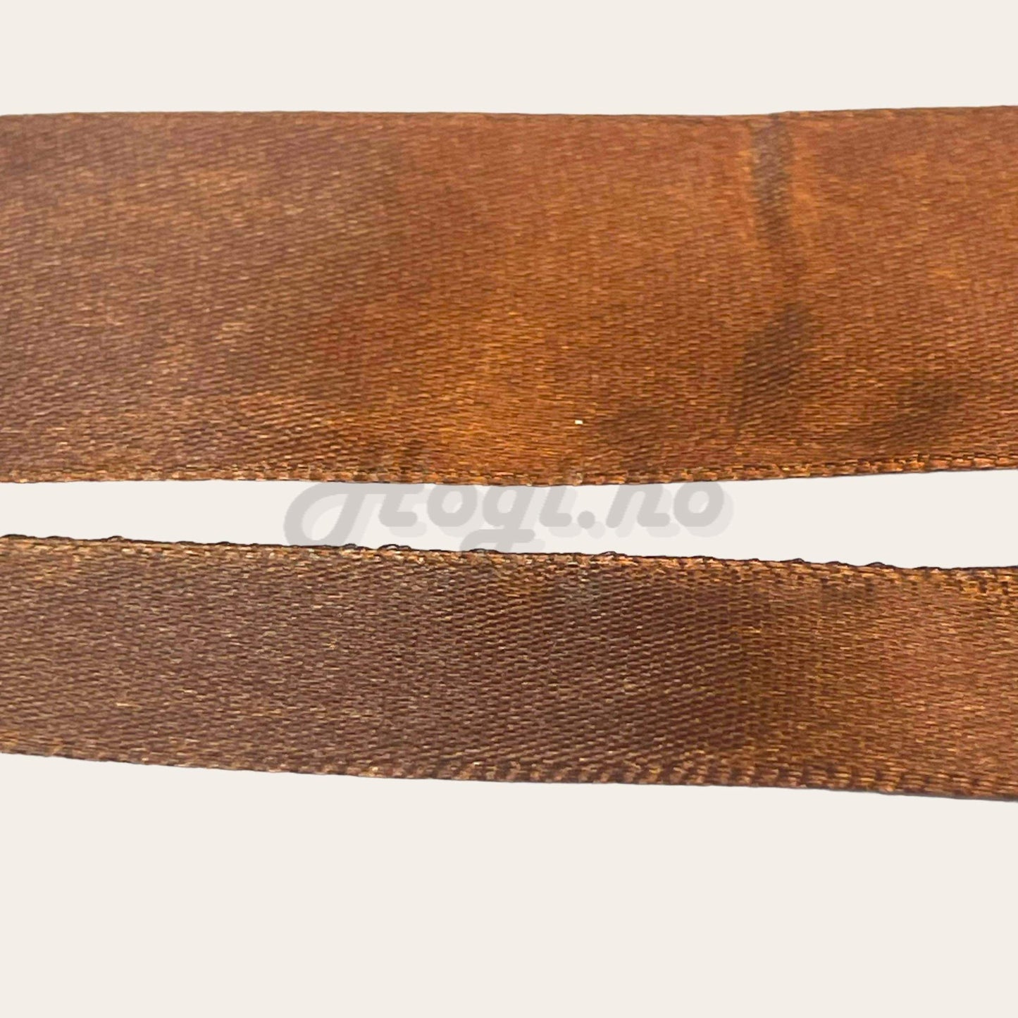 Silkebånd/ satinbånd - mørk brun / dark brown