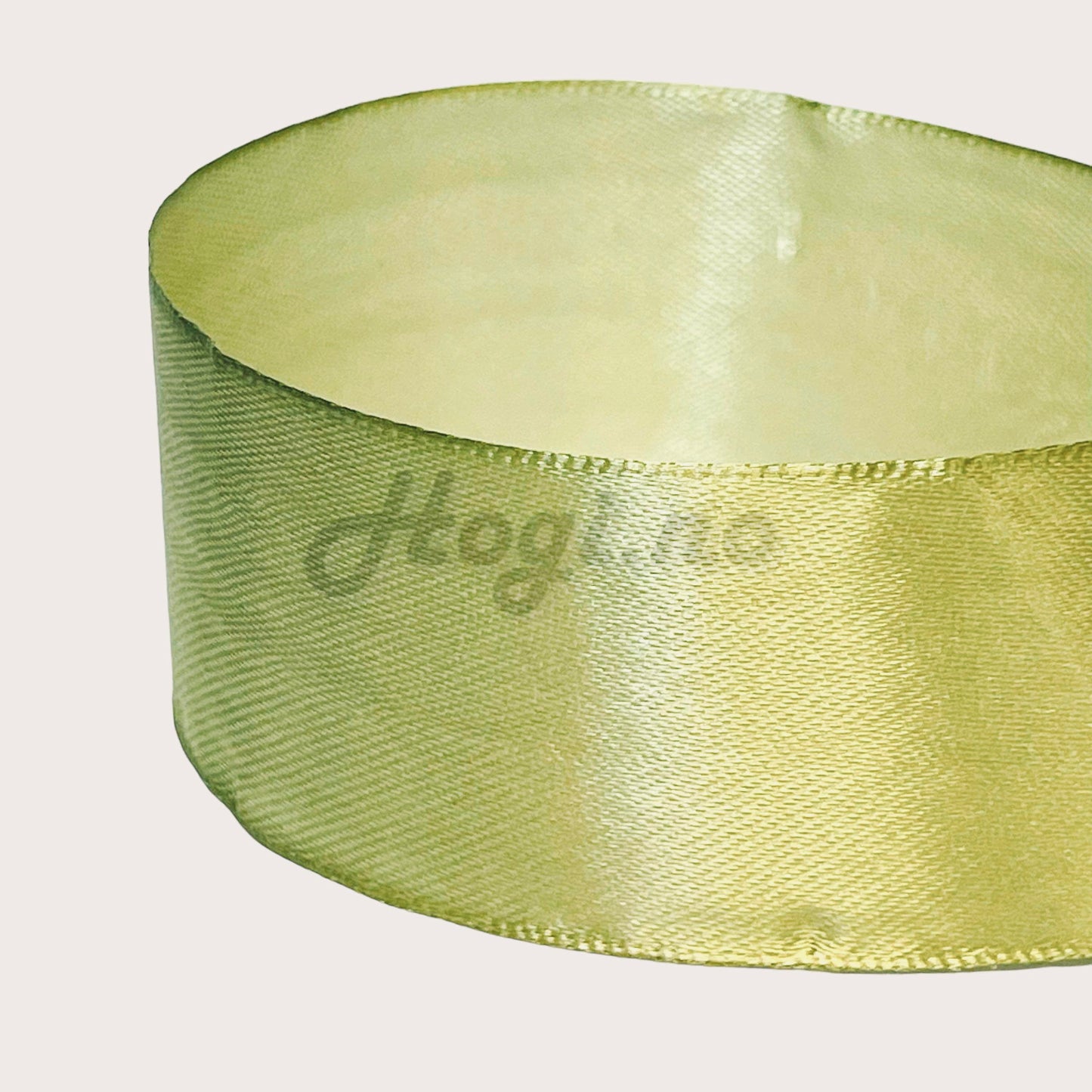 Silkebånd/ satinbånd - gylden grønn / golden green