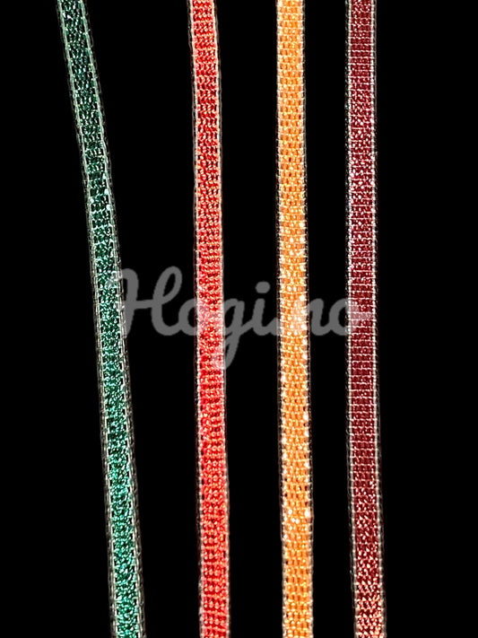 Tiffany bånd nydelig satinbånd med flott metallic/glanset farge 3mm