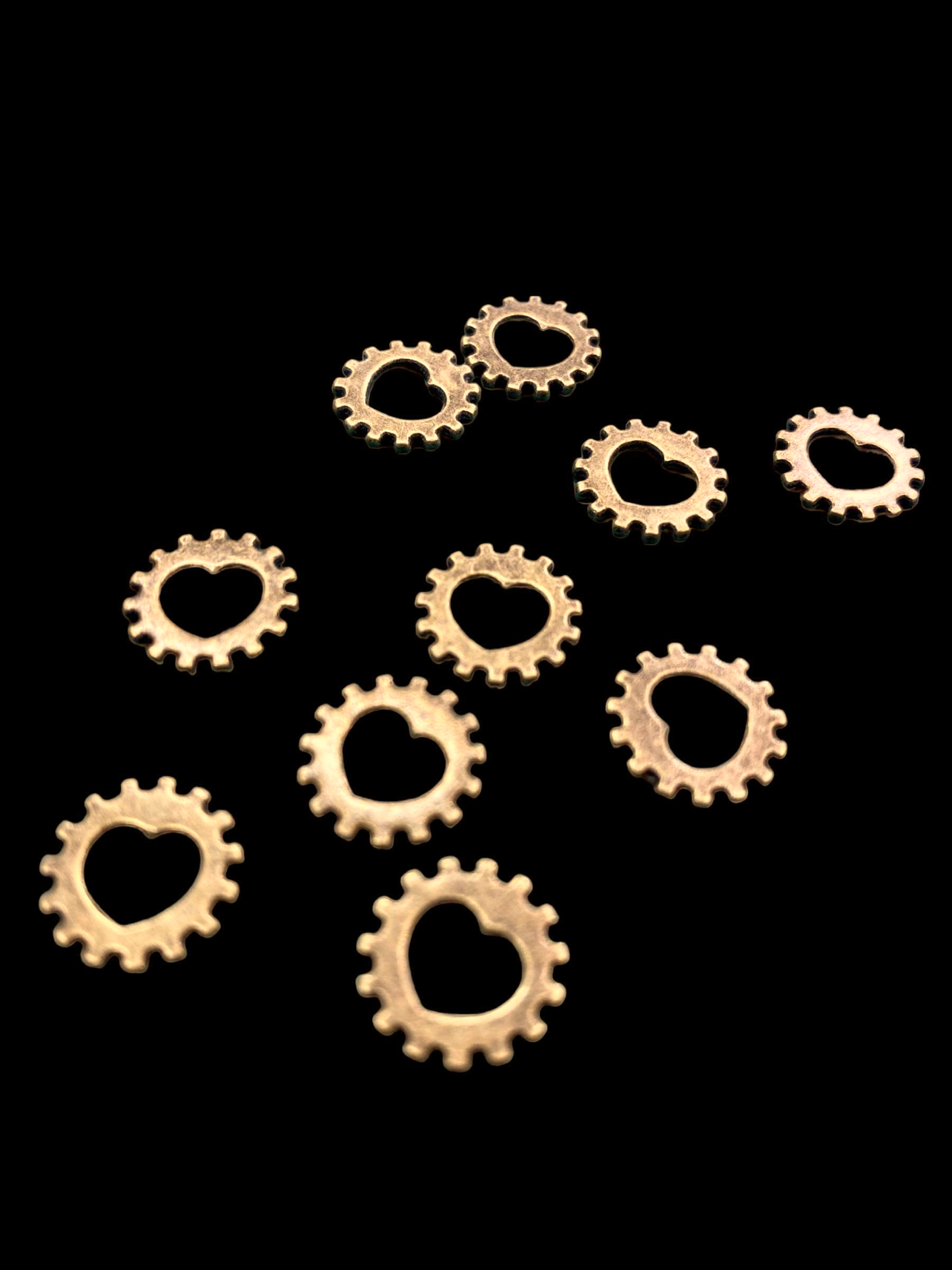 Charms - Tannhjul metall 10 stk i pk