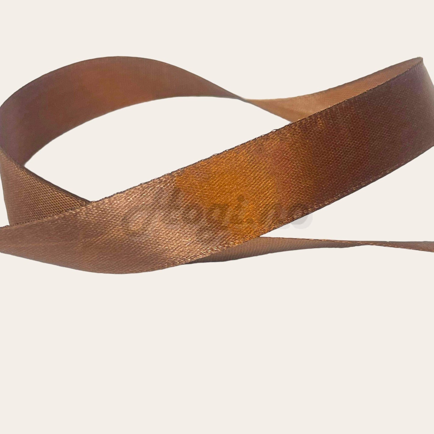 Silkebånd/ satinbånd - mørk brun / dark brown