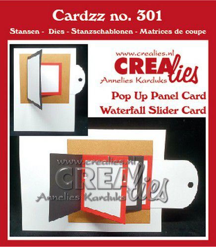 Crealies dies - pop up panel card / waterfall slider card - CLCZ301