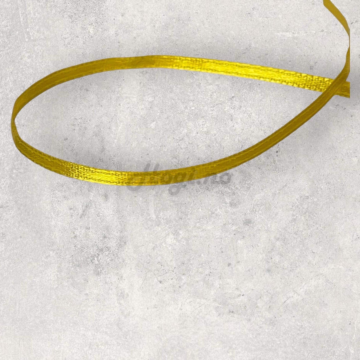 Silkebånd/ satinbånd - skarp gul / yellow