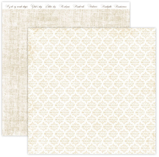 Papirdesign - Hell og lykke - bryllupsfest , beige - pd15023