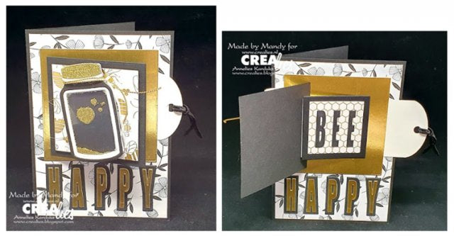 Crealies dies - pop up panel card / waterfall slider card - CLCZ301