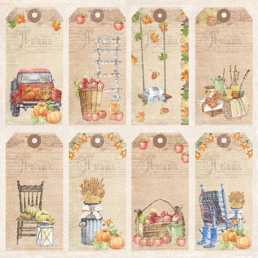 Reprint - harvest time - 12x12 - Tags