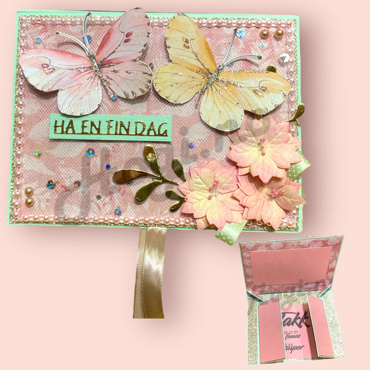 Hobbypakke/ hobbykit - Spennende kort med pop up "dører"