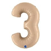 Folie ballong - tall 3 - nude - 86,4cm