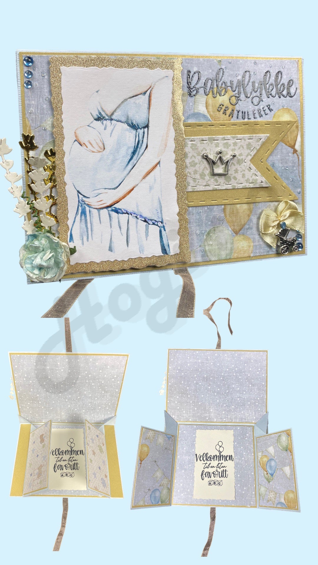 Hobbypakke/ hobbykit - Spennende kort med pop up "dører"