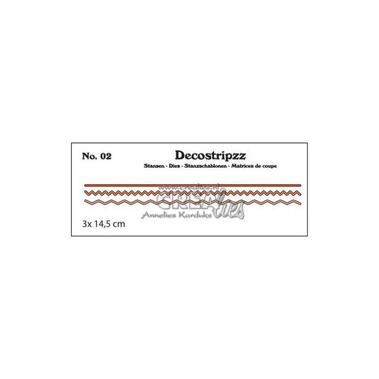 Crealies dies - sikk sakk die- decostripzz zig zag- Clds02