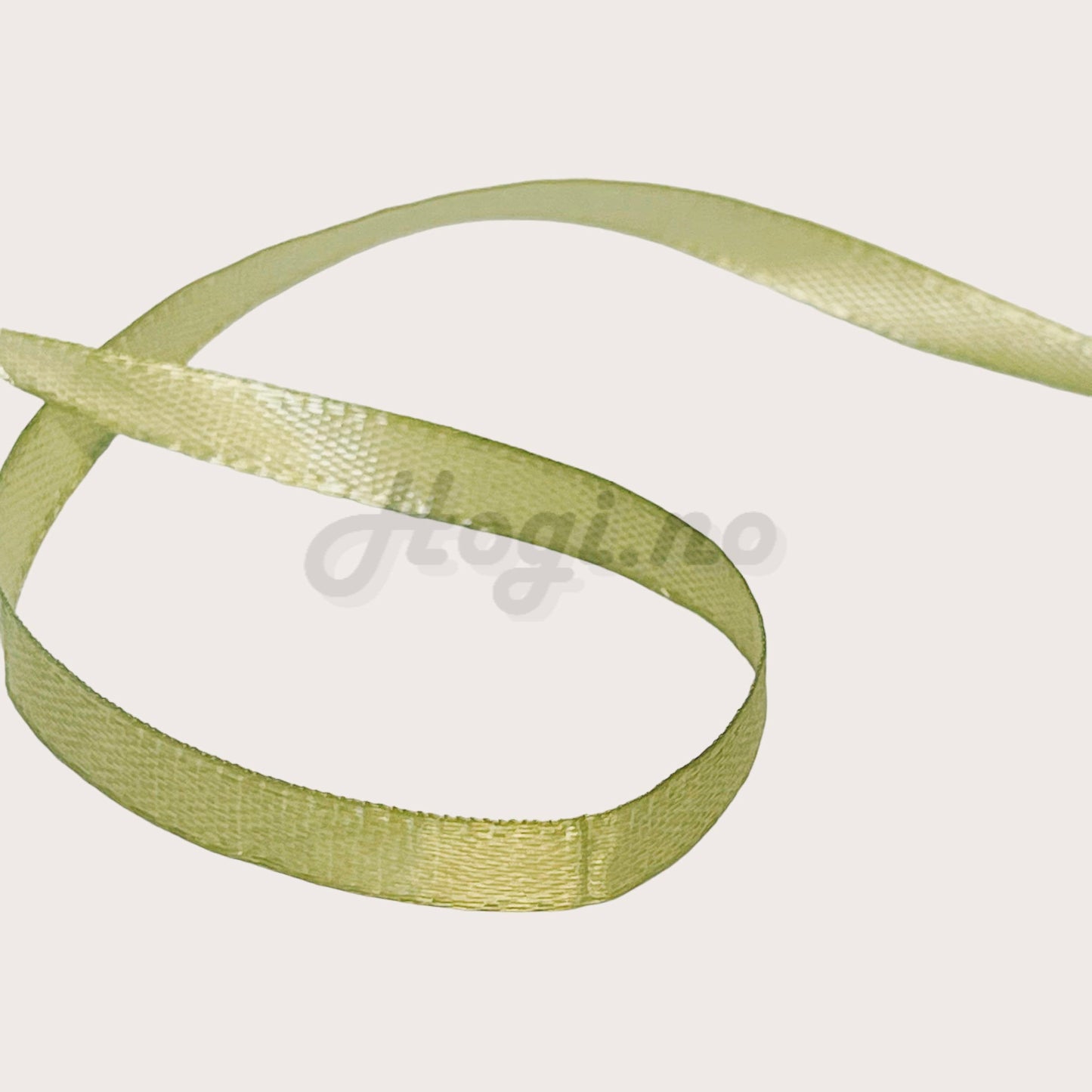 Silkebånd - gyllen grønn / golden green