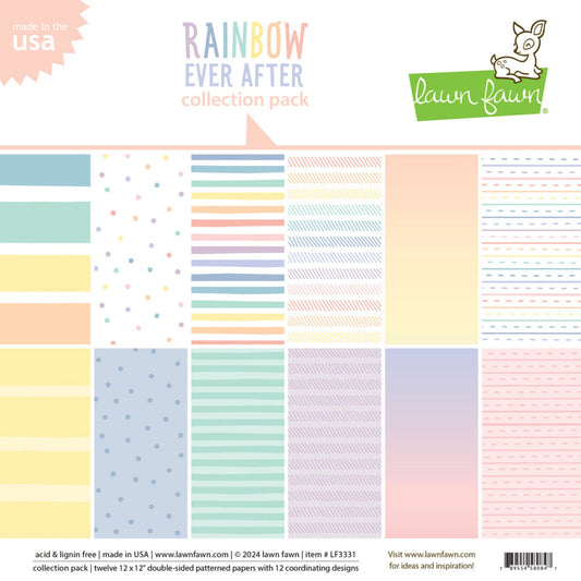 Lawn Fawn Rainbow Ever After Collection paper Pack (LF3331)