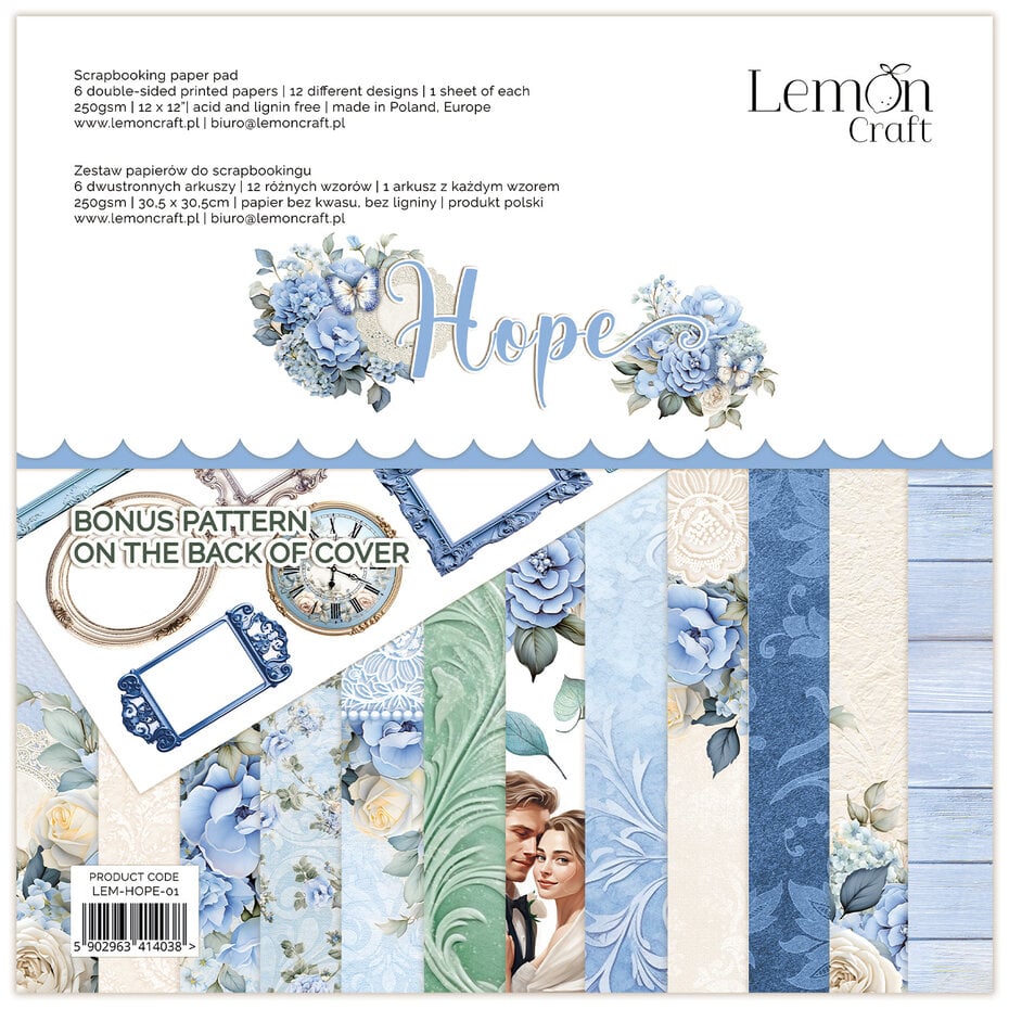 LemonCraft Hope 12x12 Inch Paper Pad (LEM-HOPE-01)