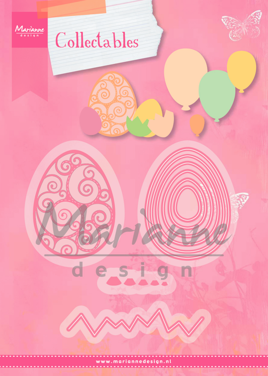 Marianne Design Collectables Dies Easter Eggs (COL1425) - ballonger og påskeegg dies