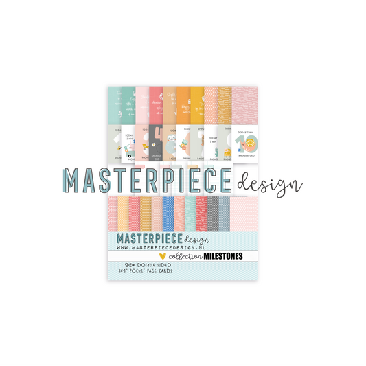 Masterpiece Design Baby Milestones 3x4 Inch Pocket Page Cards (20pcs) (MP202168)