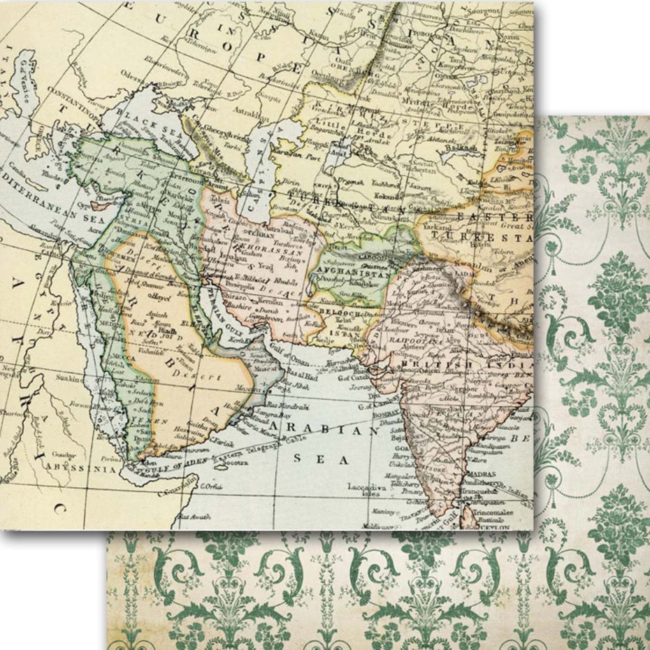 Mønsterarkpakke - arkpakke - Memory place - Around the World 12x12 Inch Paper Pack (MP-60602)