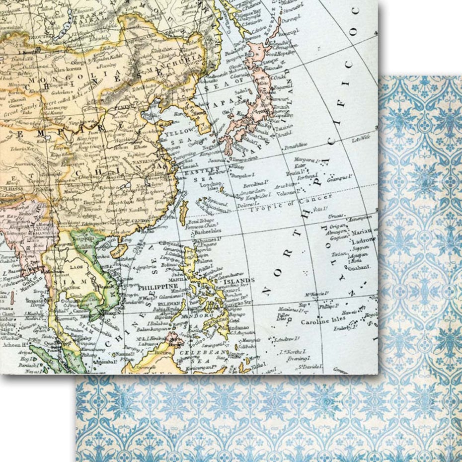 Mønsterarkpakke - arkpakke - Memory place - Around the World 12x12 Inch Paper Pack (MP-60602)