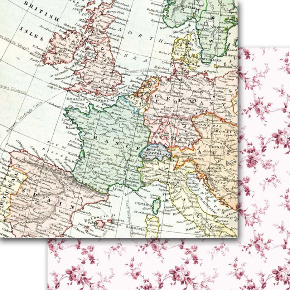 Mønsterarkpakke - arkpakke - Memory place - Around the World 12x12 Inch Paper Pack (MP-60602)
