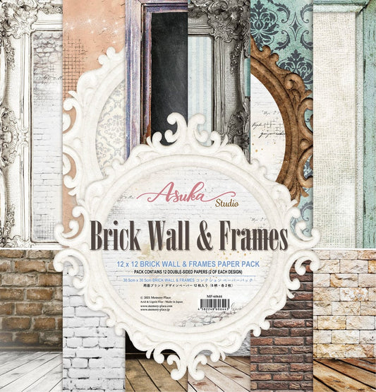 Mønsterark - arkpakke - Brick Wall & Frames 12x12 Inch Paper Pack (MP-60644)