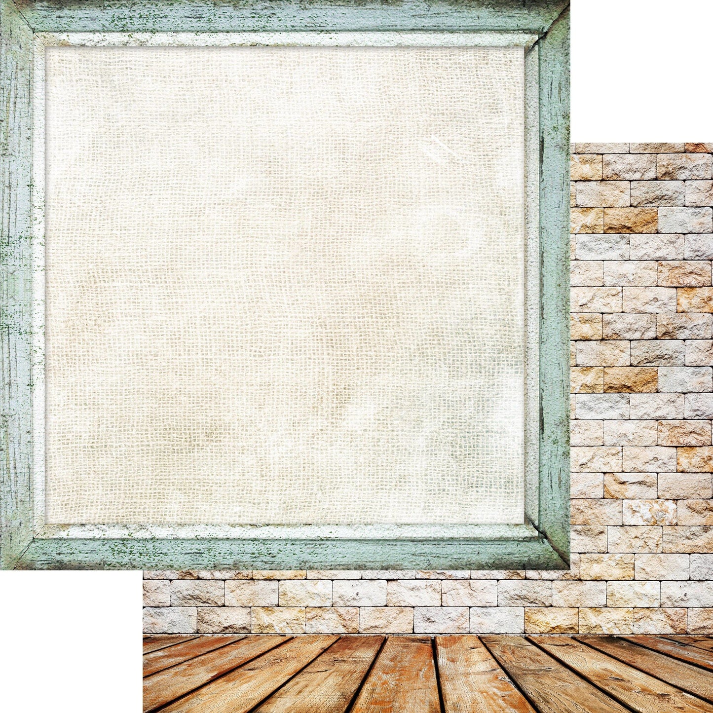 Mønsterark - arkpakke - Brick Wall & Frames 12x12 Inch Paper Pack (MP-60644)