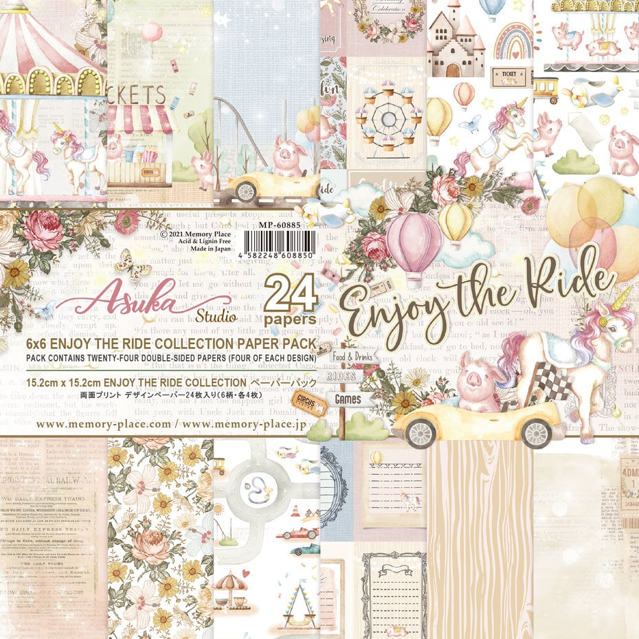 Mønsterarkpakke - arkpakke - Memory place -Enjoy The Ride 6x6 Inch Paper Pack (MP-60885)