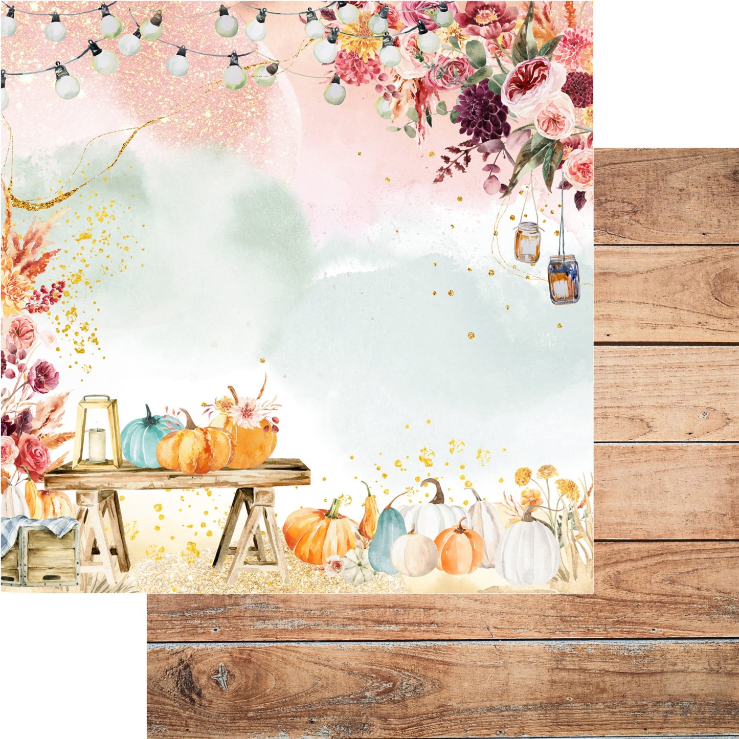 Memory place -Kawaii Paper Goods Autumn Wishes 6x6 Inch Paper Pack - Mønsterarkpakke - arkpakke -