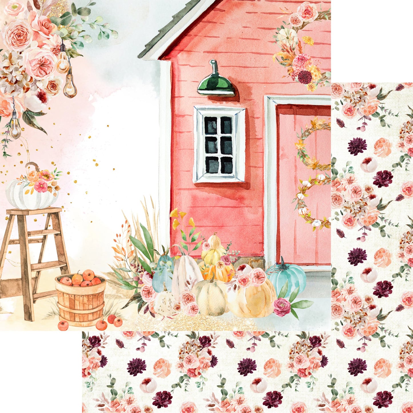Memory place -Kawaii Paper Goods Autumn Wishes 6x6 Inch Paper Pack - Mønsterarkpakke - arkpakke -